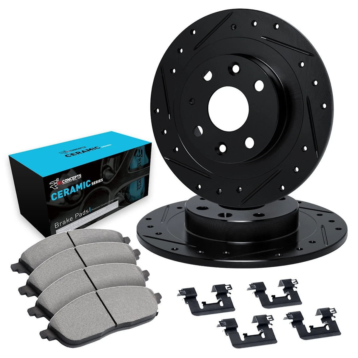 Set of 2 Brake Disc and Pad Kits for Pontiac LeMans (1988–1989) WHWH1-52004