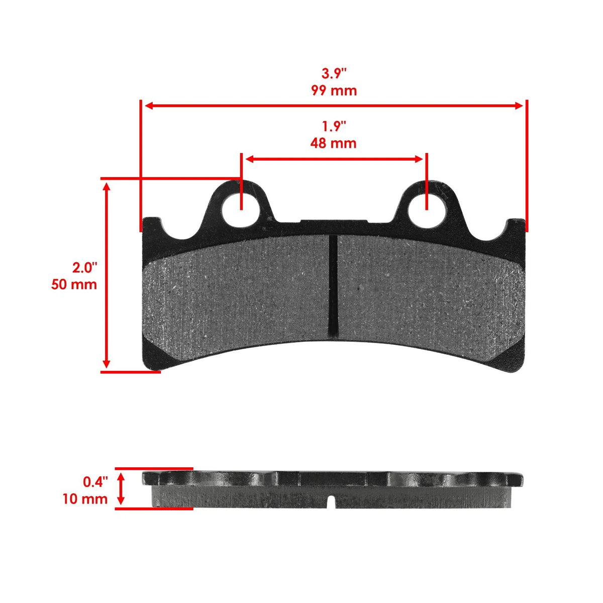 Front Rear Brake Pads for Yamaha YZF750R (1993–1998) HU4888MP212LR