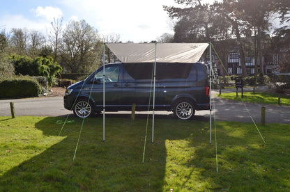 Set of 2 Awning Canopies for Campervan Caravan 2.4x3m Grey
