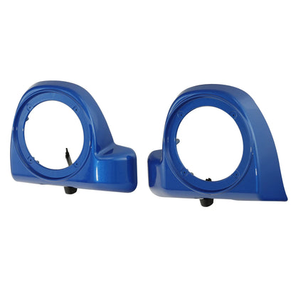 Lower Vented Fairing Speaker Pods for Harley Touring (2014–2024) Electric Blue