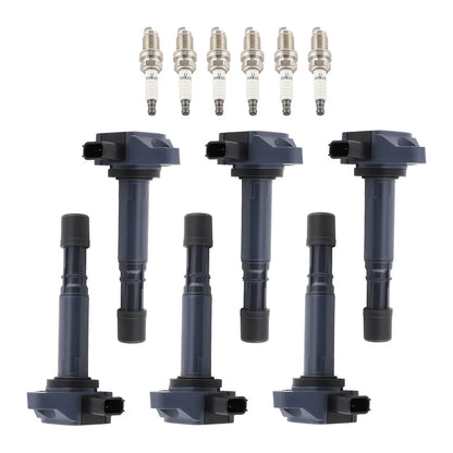 Set of 6 Ignition Coils & Spark Plugs for Acura MDX (2003–2006) & Saturn Vue (2006–2008) 3.5L