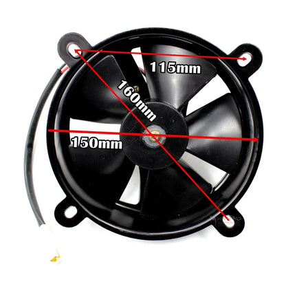 2X 6" Radiator Thermo Electric Cooling Fan for Dirt Quad Bike ATV (150cc 300cc)