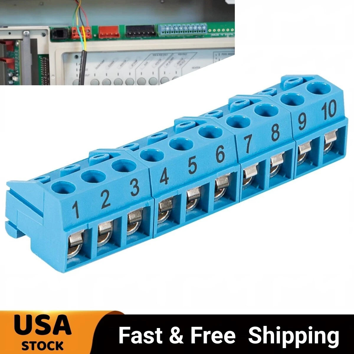 10-pin Replacement Terminal Bar Connector for Jandy Zodiac RS Aqualink