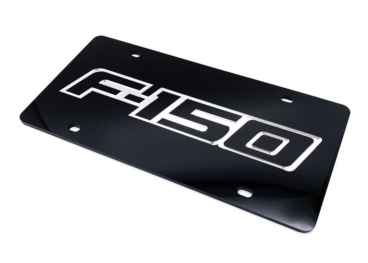 Acrylic Premium Black License Plate for Ford F-150 Mirror Emblem (2009–2014)
