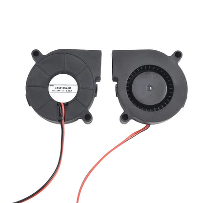 2X Silent Blower Fan for Turbo (DC12V/DC24V) - 5015 Oil Bearing Centrifugal