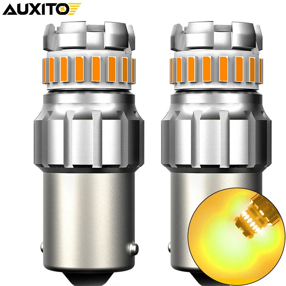 Set of 2 AUXITO LED DRL Bulbs for Turn Signal Light (1156, 7506)