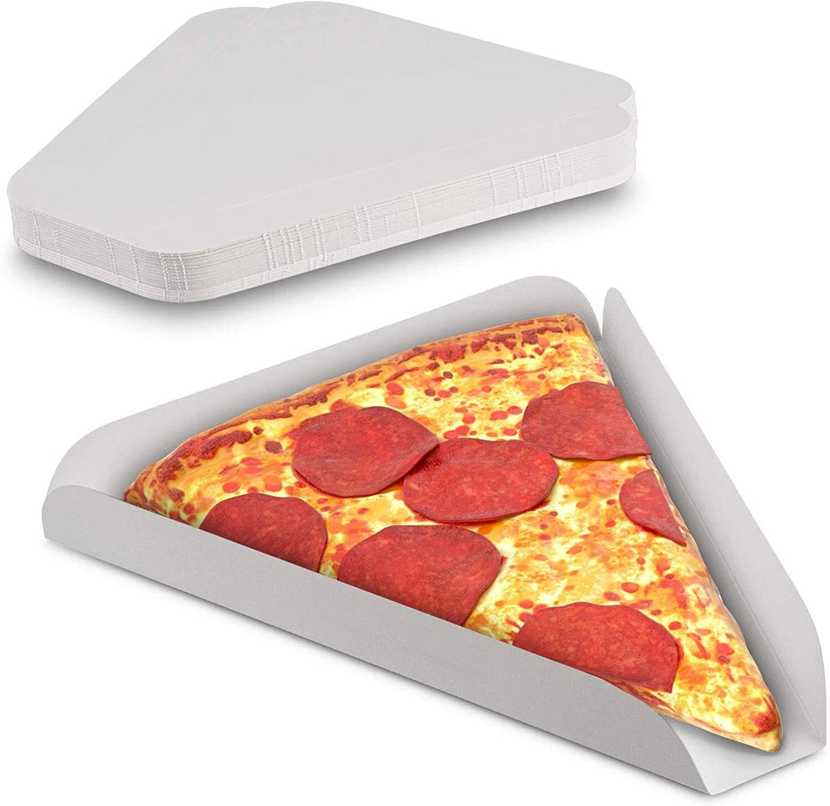 Pack of 500 White Pizza Wedge Plates for Pizza Slice Serving