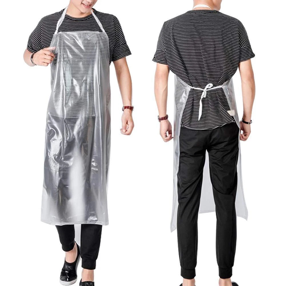Waterproof Plastic Apron for Kitchen Dishes (1 Pack)