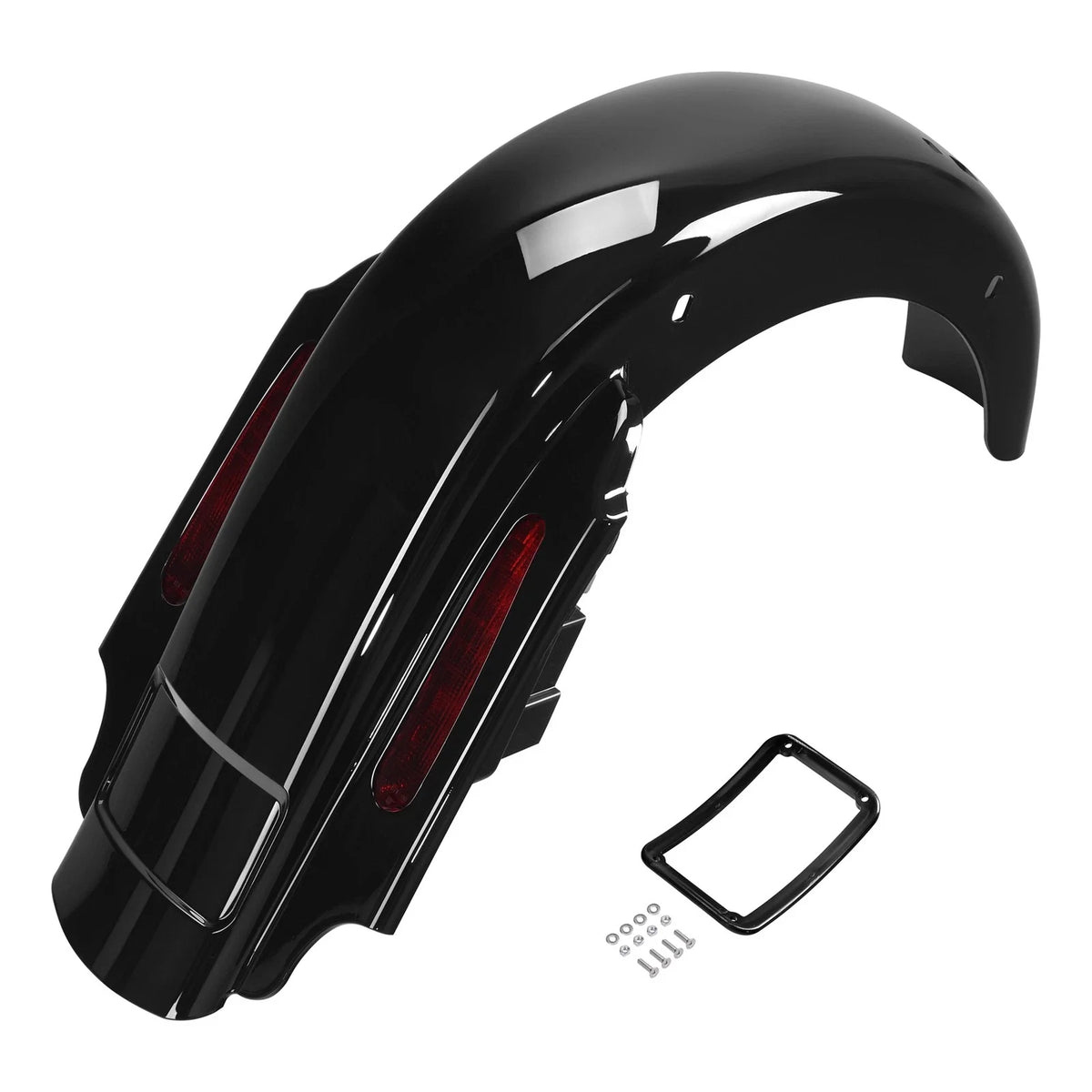 Stretched Saddlebags 6x9" Speaker Lid & LED Rear Fender for Harley Touring (1993–2008)