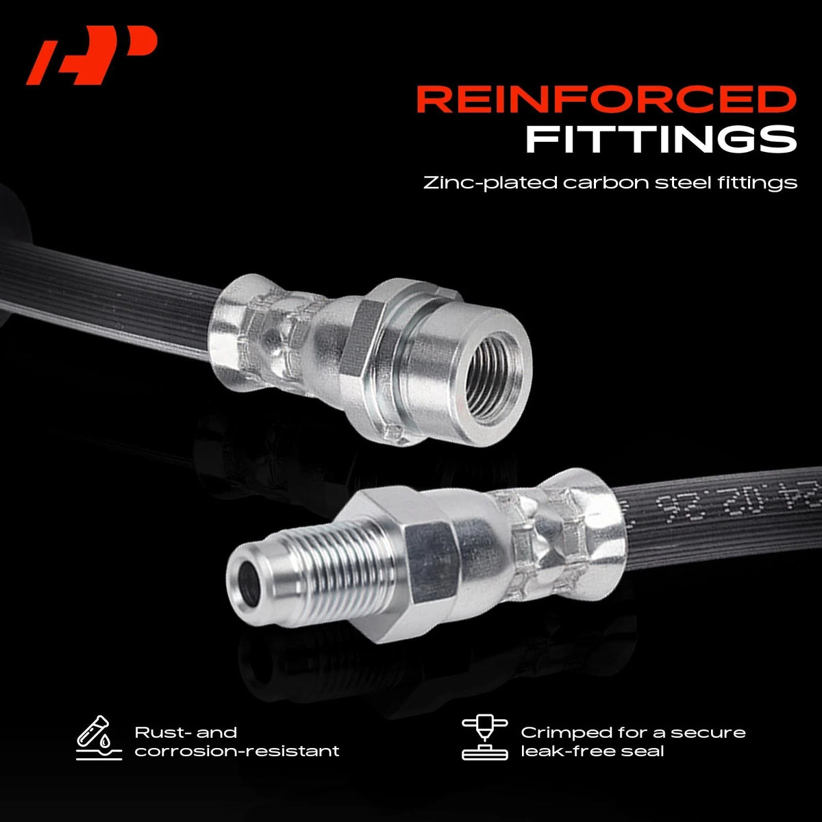 2X Front Brake Hydraulic Hose for Ford Escape Mercury Mariner Mazda (H621031, 8L8Z2078B, 9L8Z2078A)