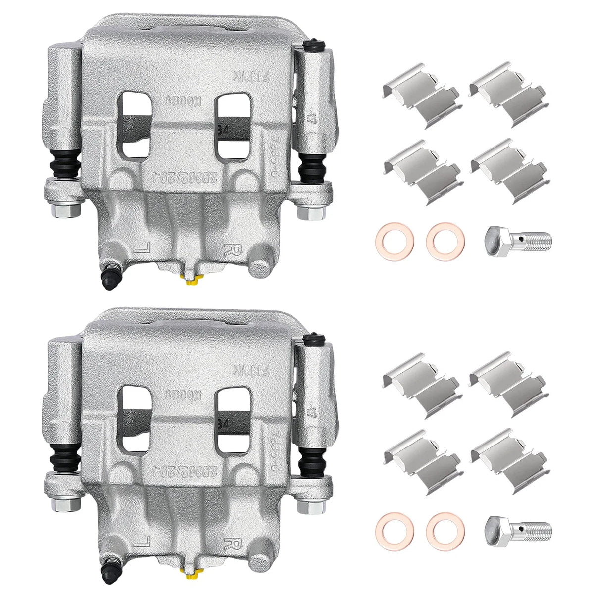 2X Front Brake Calipers w/Brackets for Ford Edge (2011–2014) Mazda CX-9 (2007–2015)