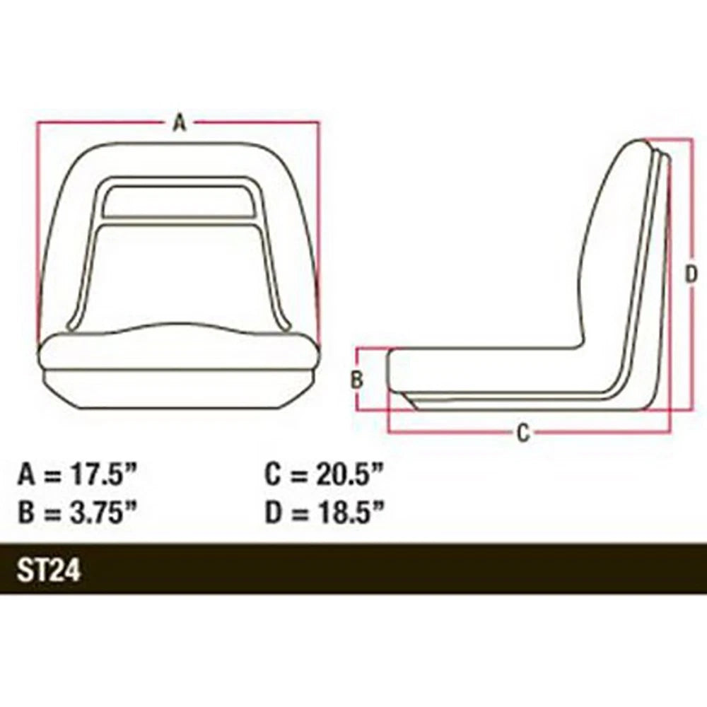 Set of 2 Seats for John Deere Gator 4X2 4X4 4X6