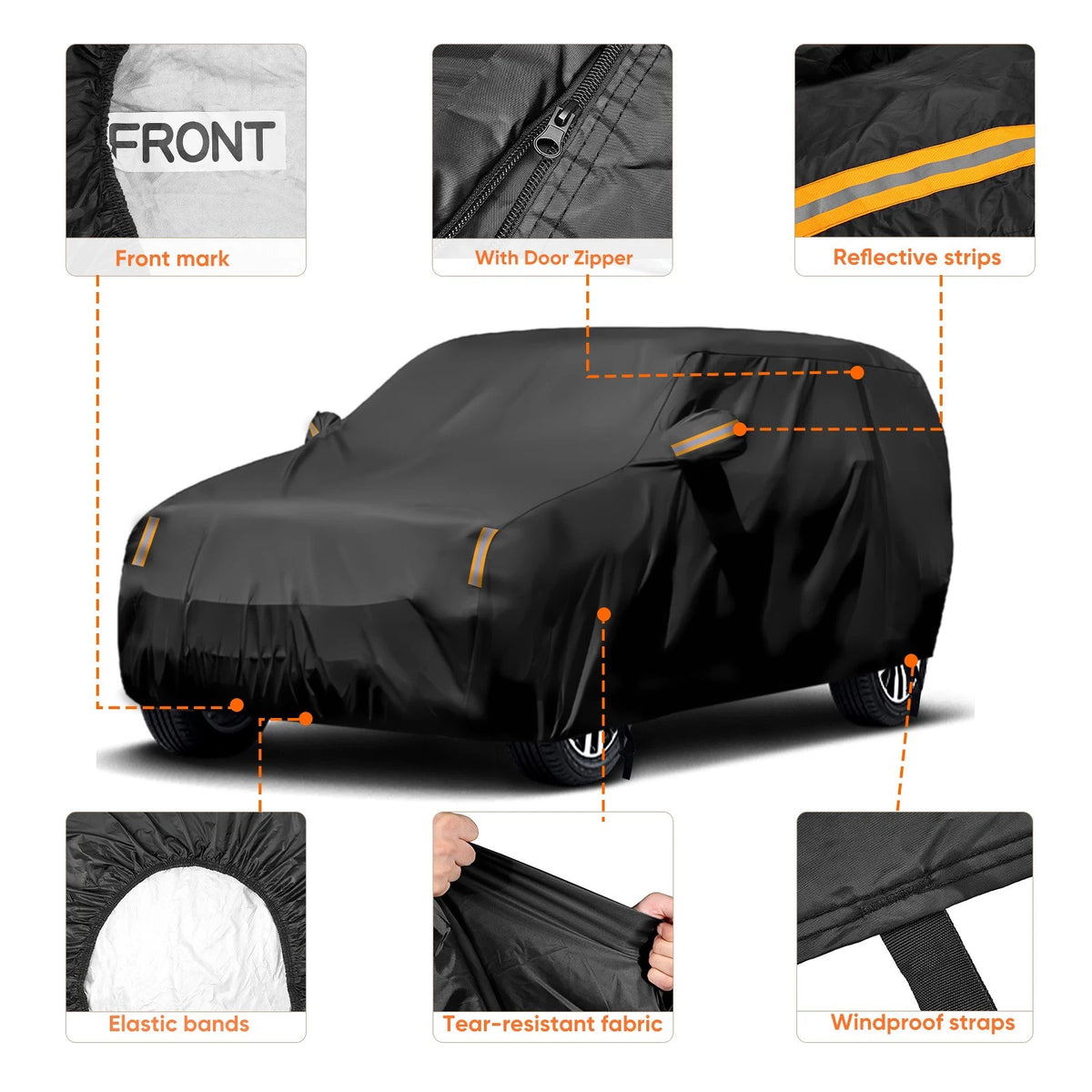 Large SUV Car Cover Waterproof Outdoor Protection (2010–2023)