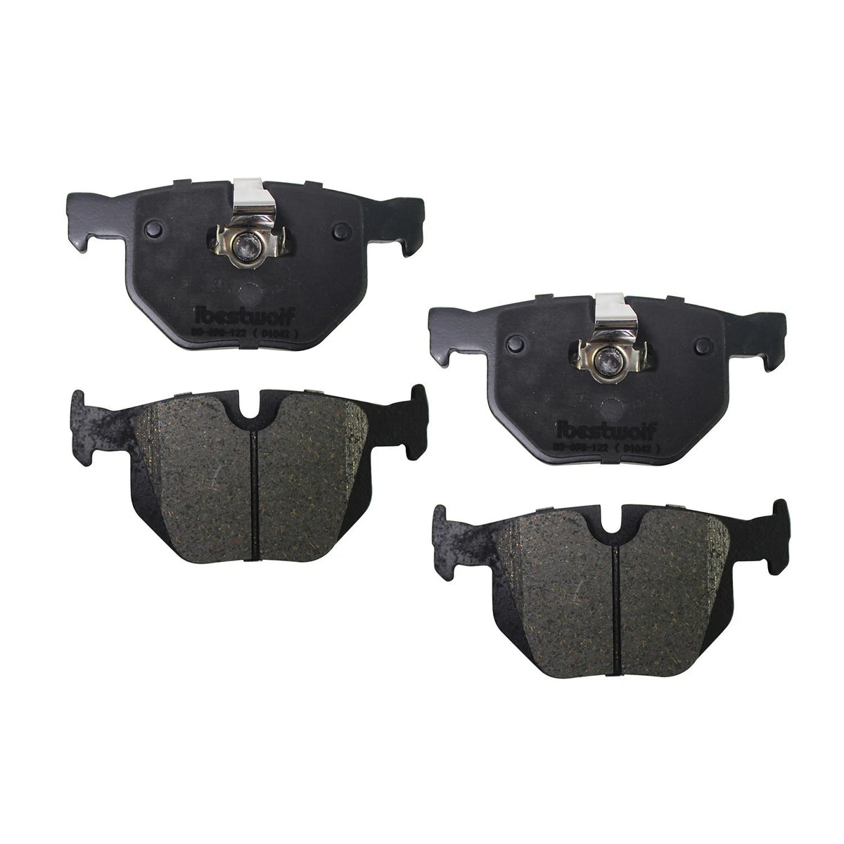 Set of 4 Rear Ceramic Brake Pads for BMW 525i 525xi 528i X5 X6 (D1042, P-1042)