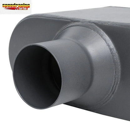 2.5" Center Inlet/Dual Outlet Performance Chambered Race Exhaust Muffler for