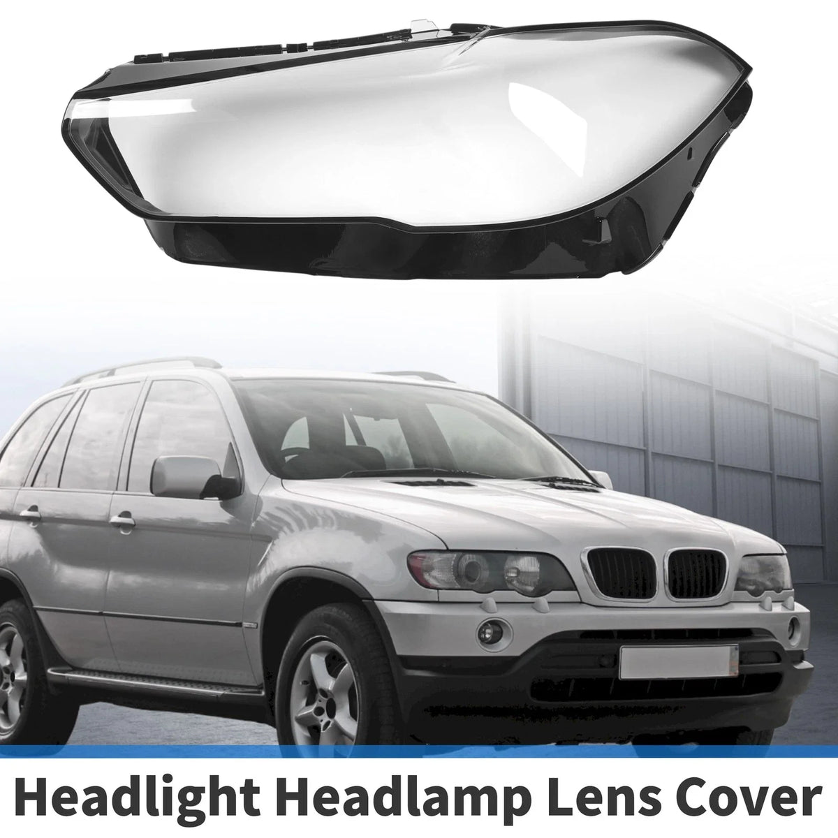 1 Pcs Headlight Lens Cover for BMW X5 G05/X6 (2019–2021) PC Clear