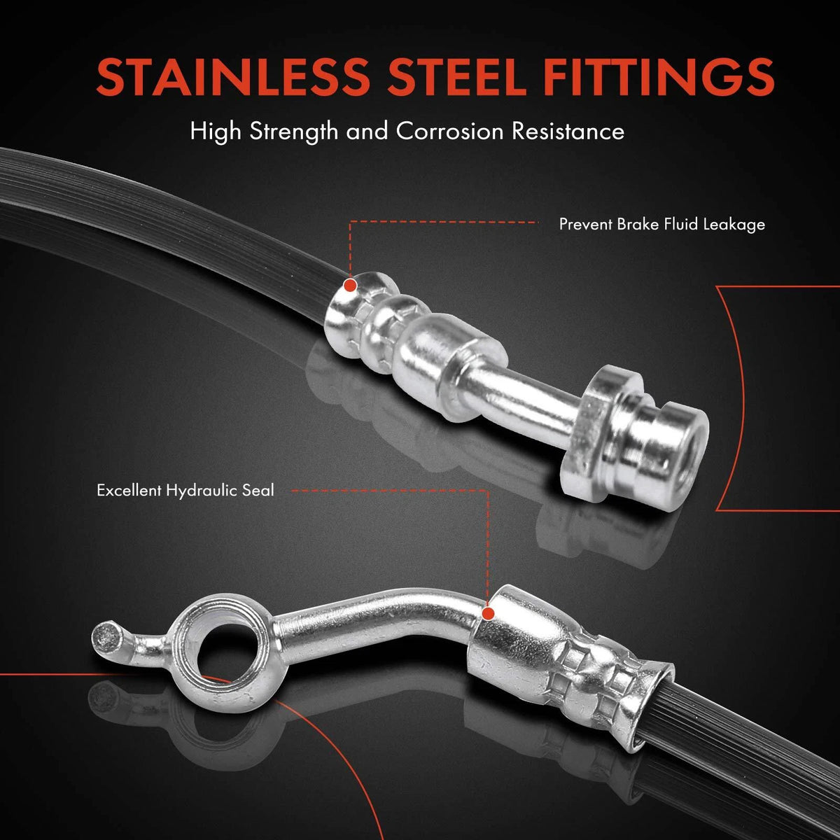 A-Premium Rear Left Brake Hydraulic Hose for Hyundai Elantra GT (2013–2017) 58737A5300, 2206582