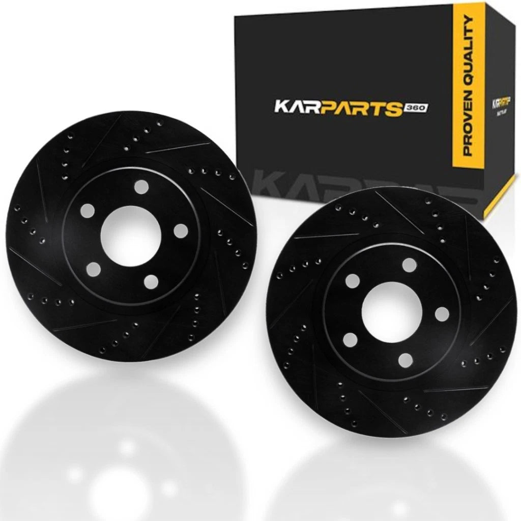 Rotor Set for Oldsmobile Aurora (2001–2003) ALX-PAU-DF-8002-45008-CLA12, Drilled & Slotted
