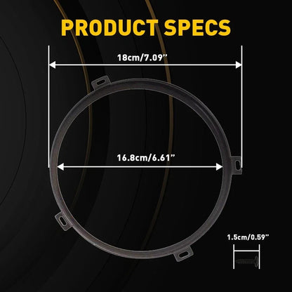 7" Headlight Mounting Ring Bracket Black for Jeep Wrangler JK JKU (2007–2018)