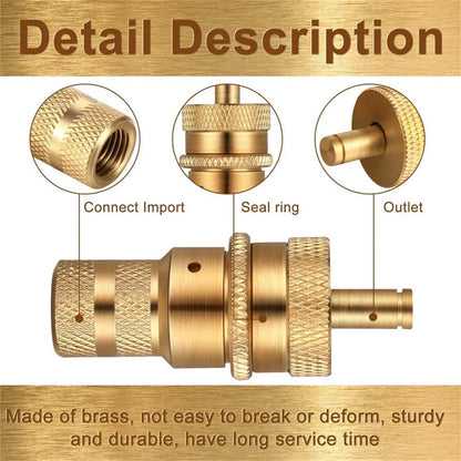 4 x Brass Tire Deflators Kit for Car SUV 6-30 PSI Air Valve Core