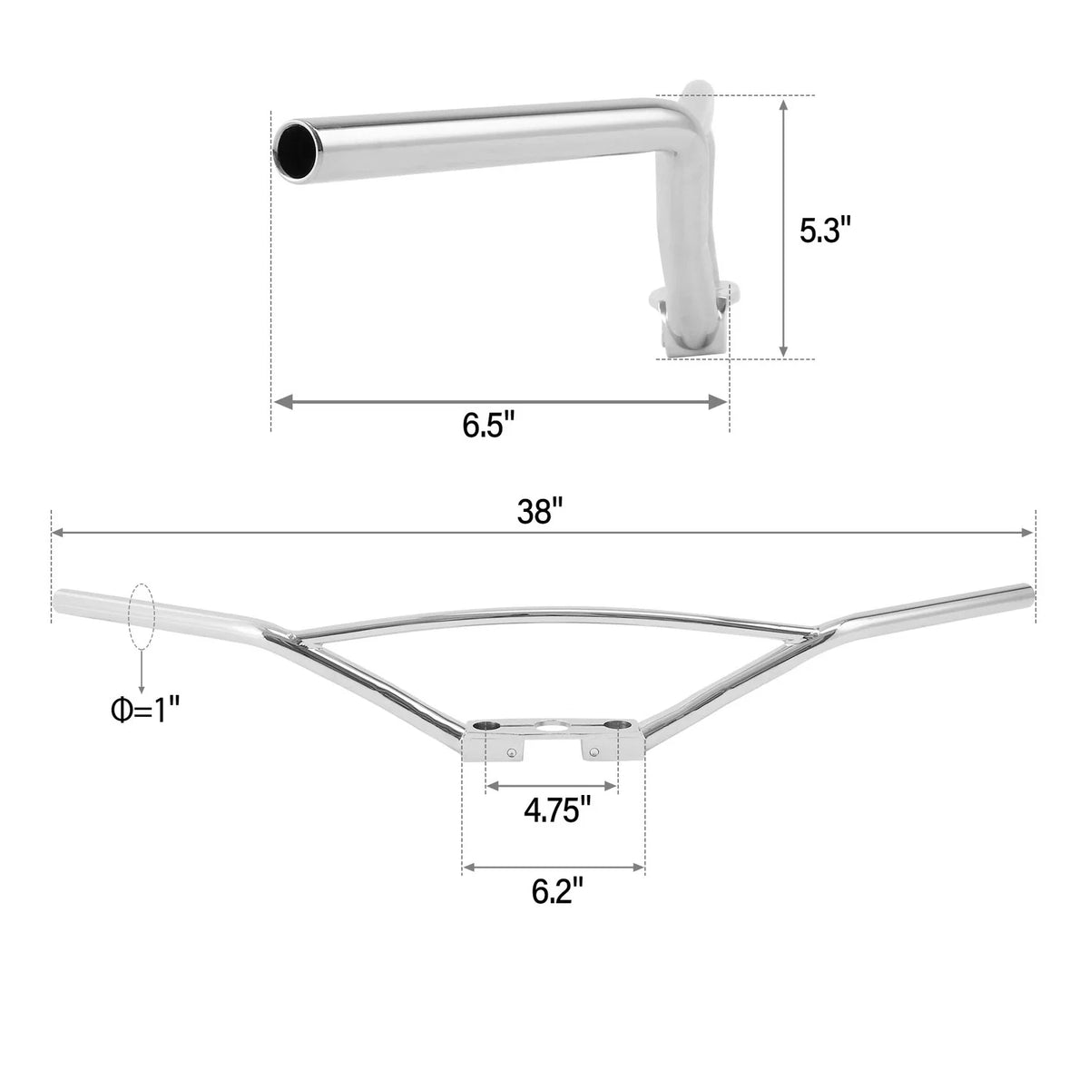 Handlebar for Harley EL (1936–1940), FL (1941–1945), WL (1936–1952)