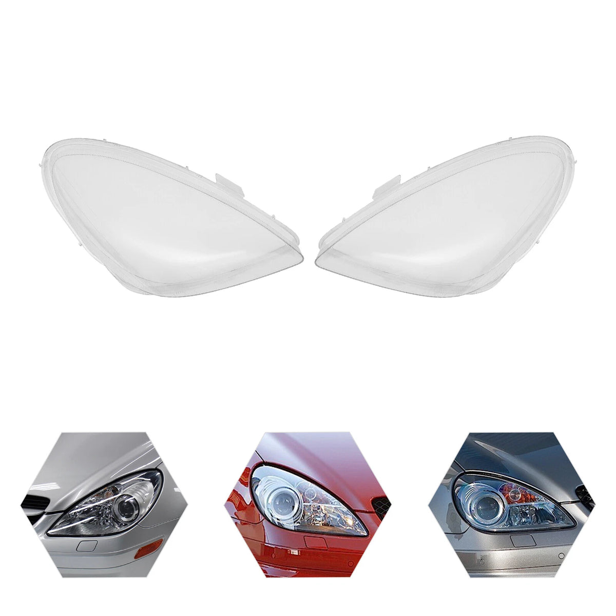 Headlight Lens Covers for Mercedes-Benz SLK Class R171 (2005–2011)