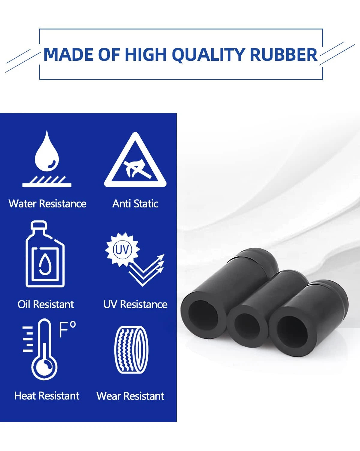 63 PCS Rubber Vacuum Caps Plug Kit for Assorted Hoses