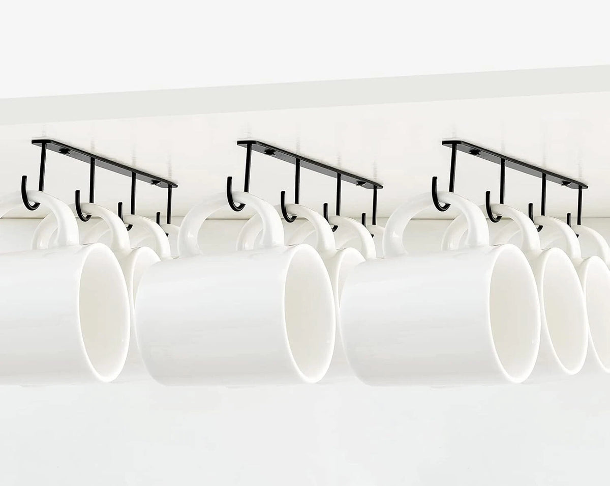 Set of 3 Metal Hooks for Under Cabinet Mug Hanger