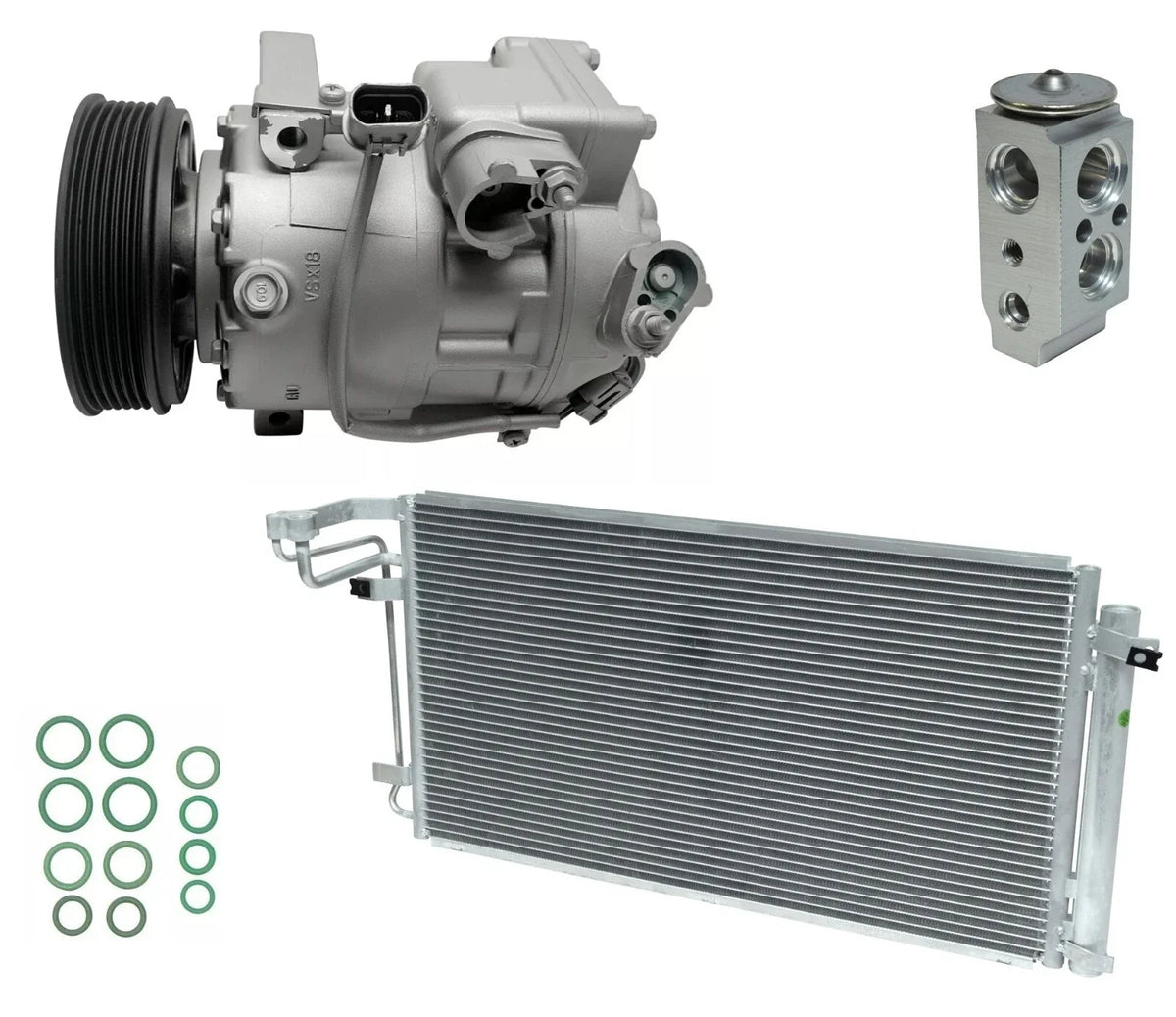 A/C Compressor Kit with Condenser for Hyundai Genesis 5.0L (2012–2016)