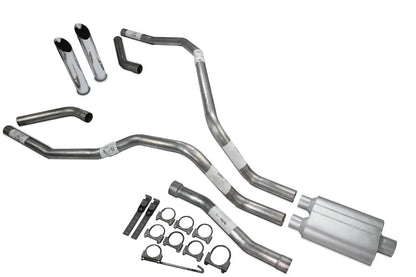 Dual Exhaust Tips for Nissan Titan (2004–2006) 2.5 Inch 2 Chamber Slash Cut