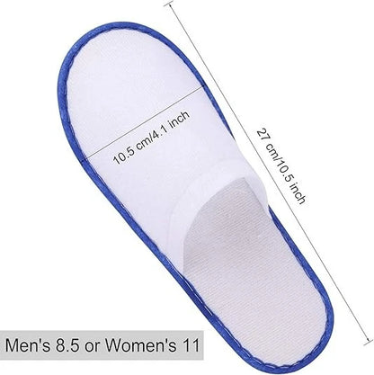 24 Pairs Disposable Closed Toe Spa Slippers for Hotel Home