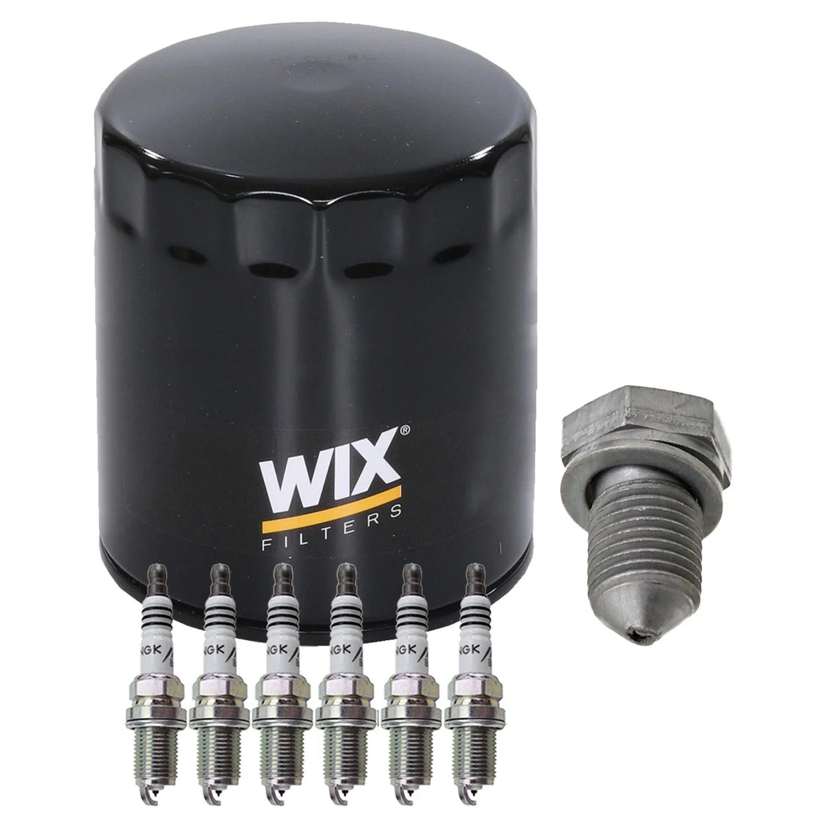 Wix Engine Oil Filter & NGK 6 Iridium IX Spark Plugs for Audi A4 A6 (2000–2006)