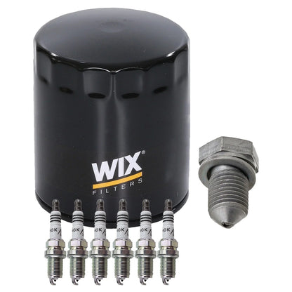 Wix Engine Oil Filter & NGK 6 Iridium IX Spark Plugs for Audi A4 A6 (2000–2006)