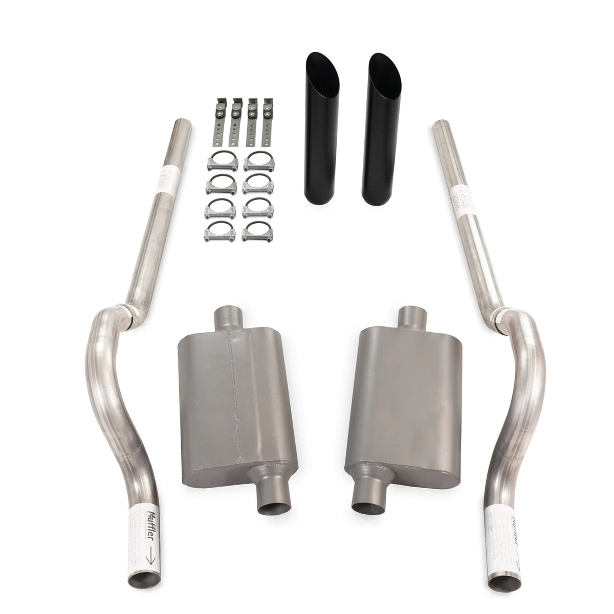 Dual Exhaust Kit with 2 Chamber Mufflers for Mopar B Body (1962–1974)