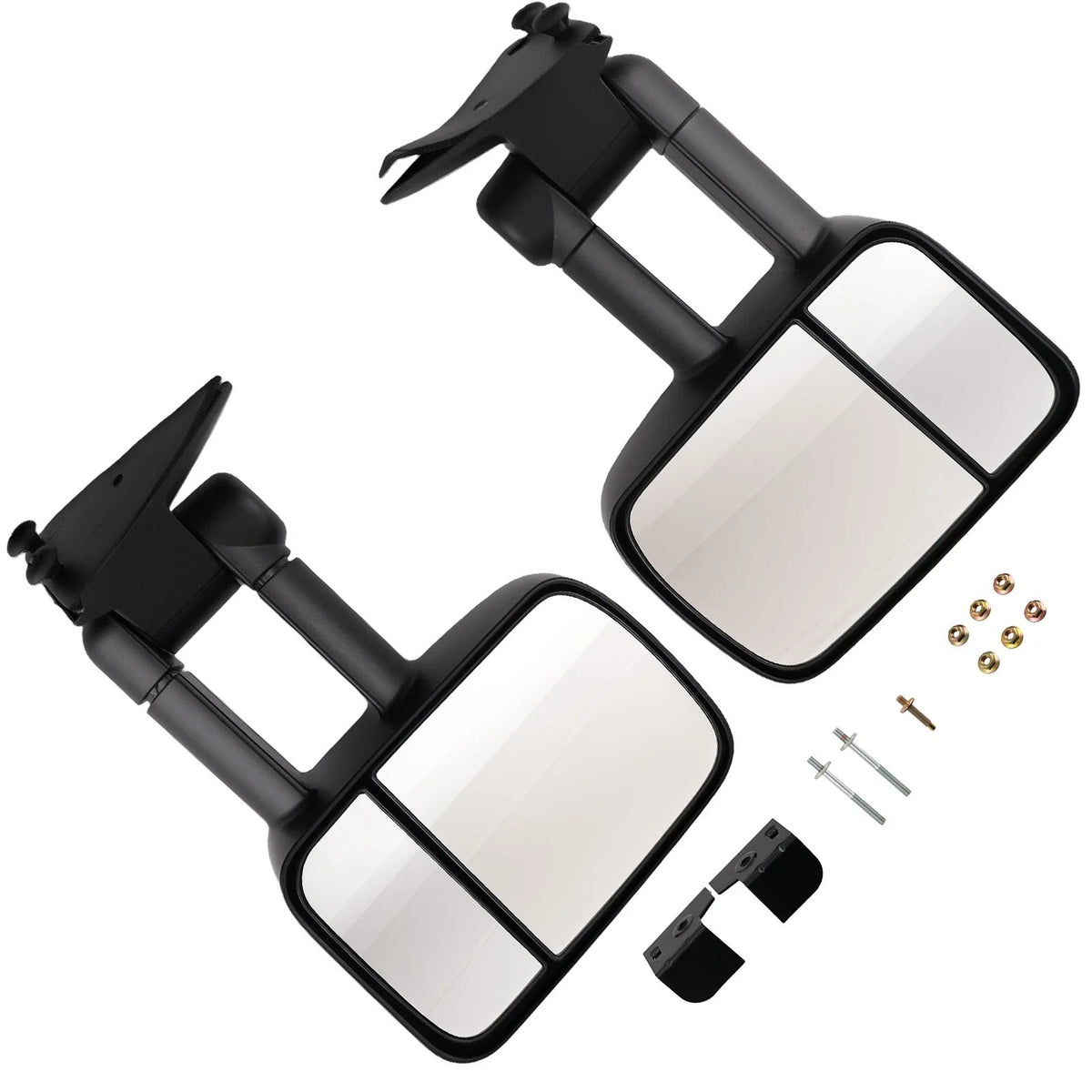 Front Manual Side Mirror Pair for Chevy C1500 C2500 (1988–2001) GM1320123