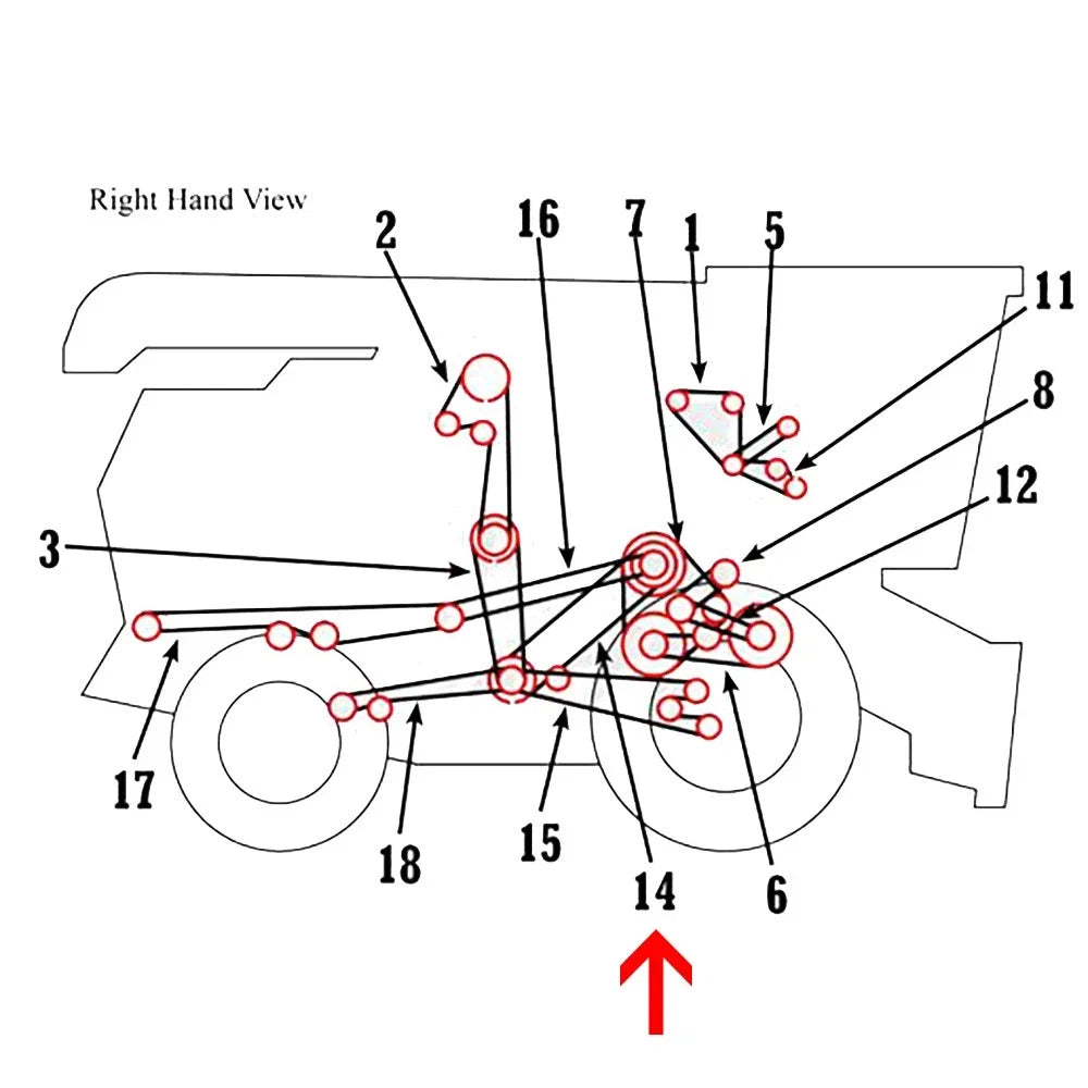 Secondary Countershaft Belt for John Deere Combine (AMH77019, H77019)