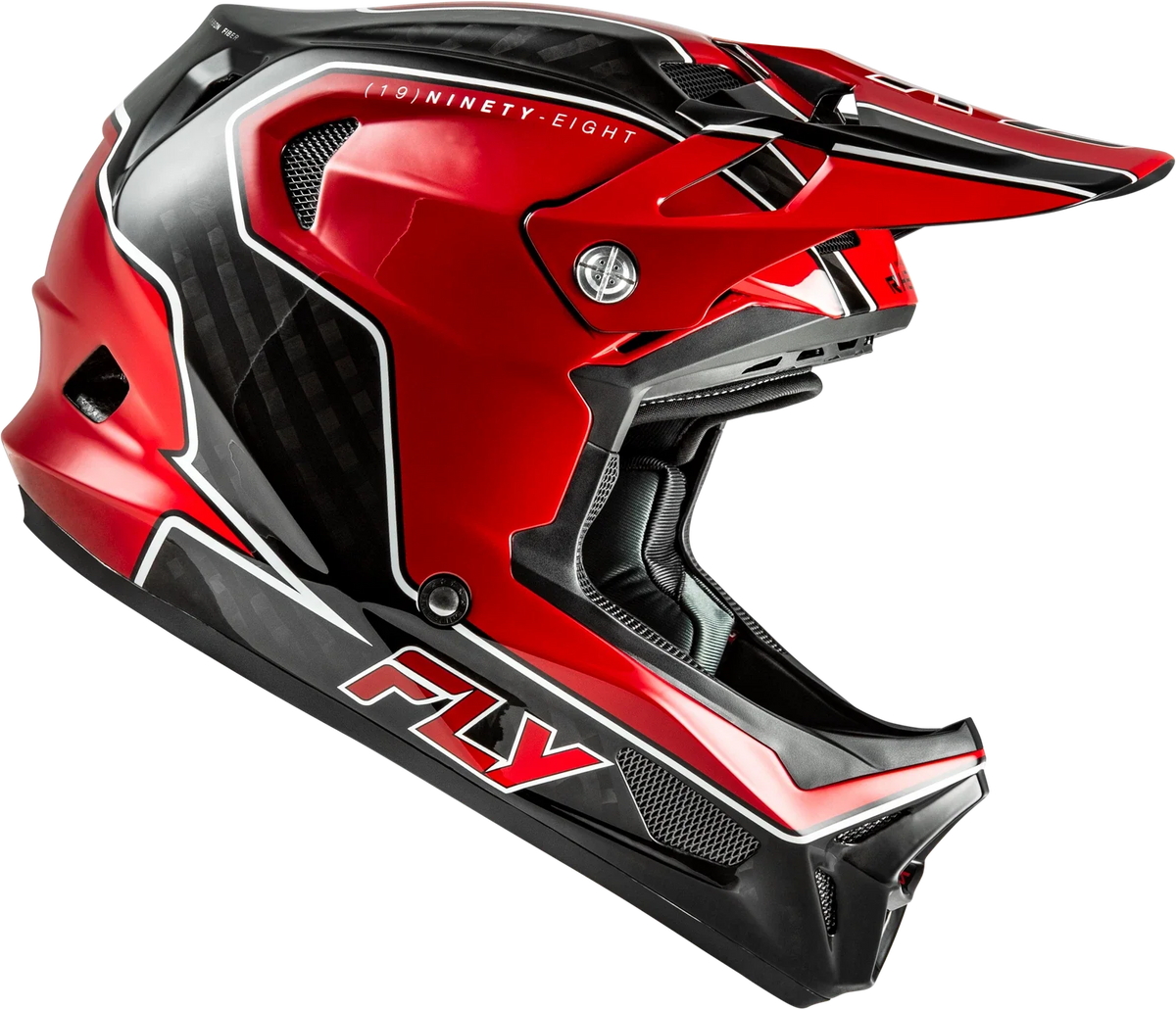 Fly Racing Werx R Flow Carbon Helmet Small Black Red for Bicycle (N/A)