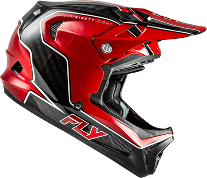 Fly Racing Werx R Flow Carbon Helmet Small Black Red for Bicycle (N/A)