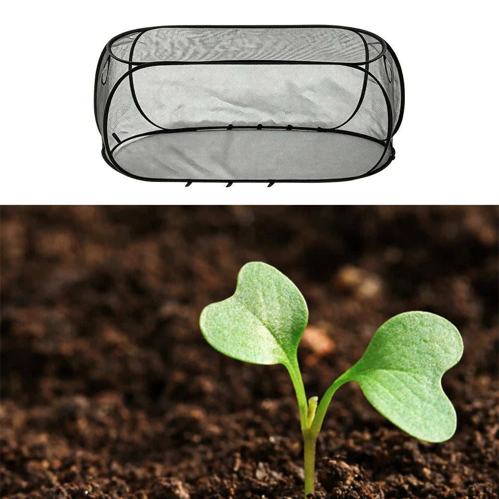 Black Mesh Pop-up Cover for Vegetables and Flowers (99x45x40cm)