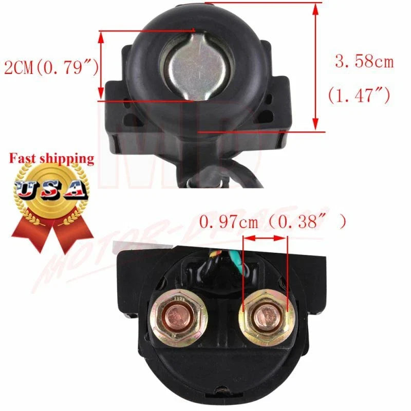 Starter & Relay Solenoid for Honda FourTrax 300 TRX300 TRX300FW (1988–2000)