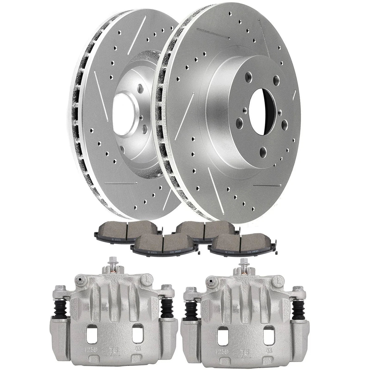 Front Brake Calipers with Ceramic Pad Kit for Subaru Impreza (2011–2016)