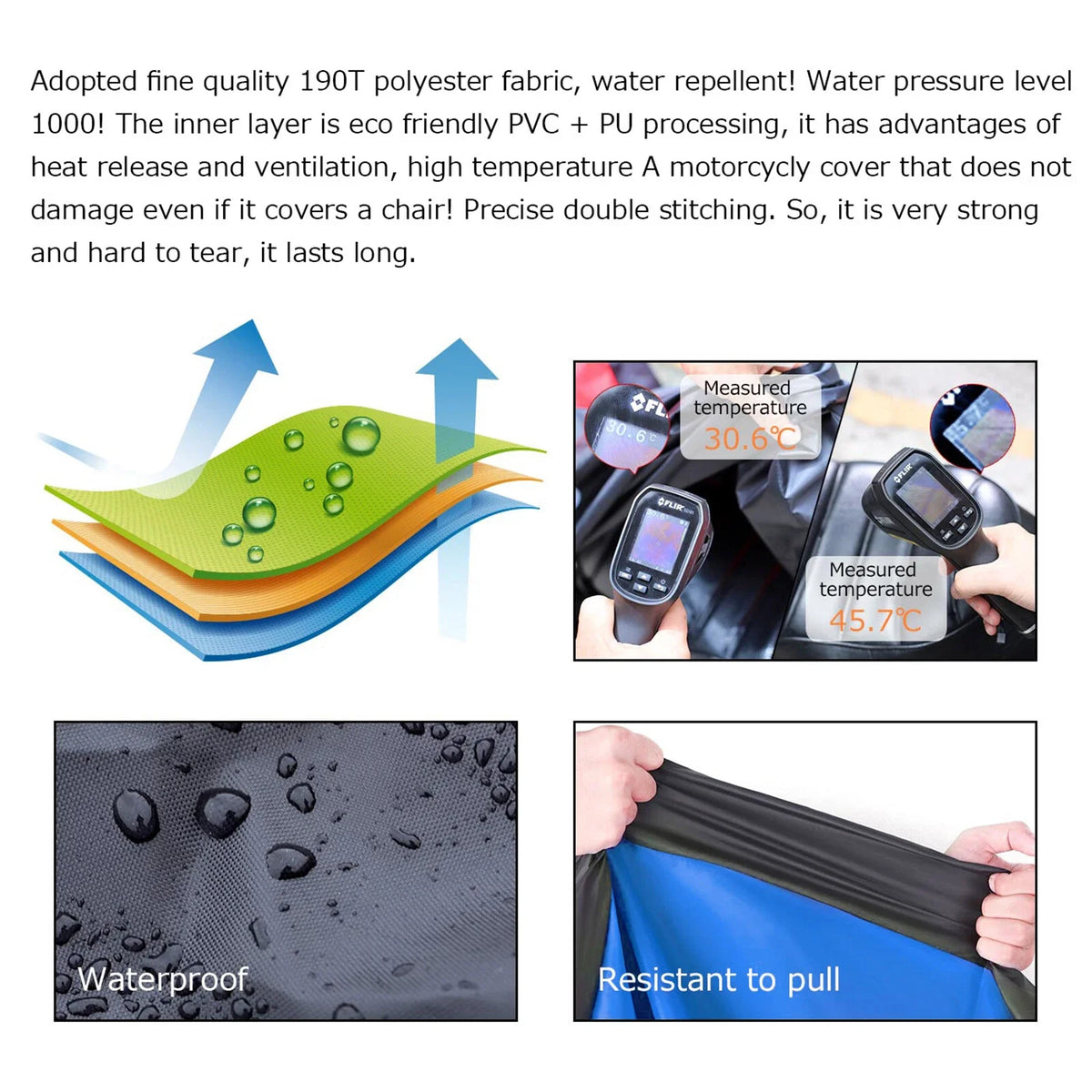 4XL Waterproof Motorcycle Cover for Heavy Duty Winter Storage