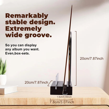 Vinyl Record Stand for Lighting Storage - Brown