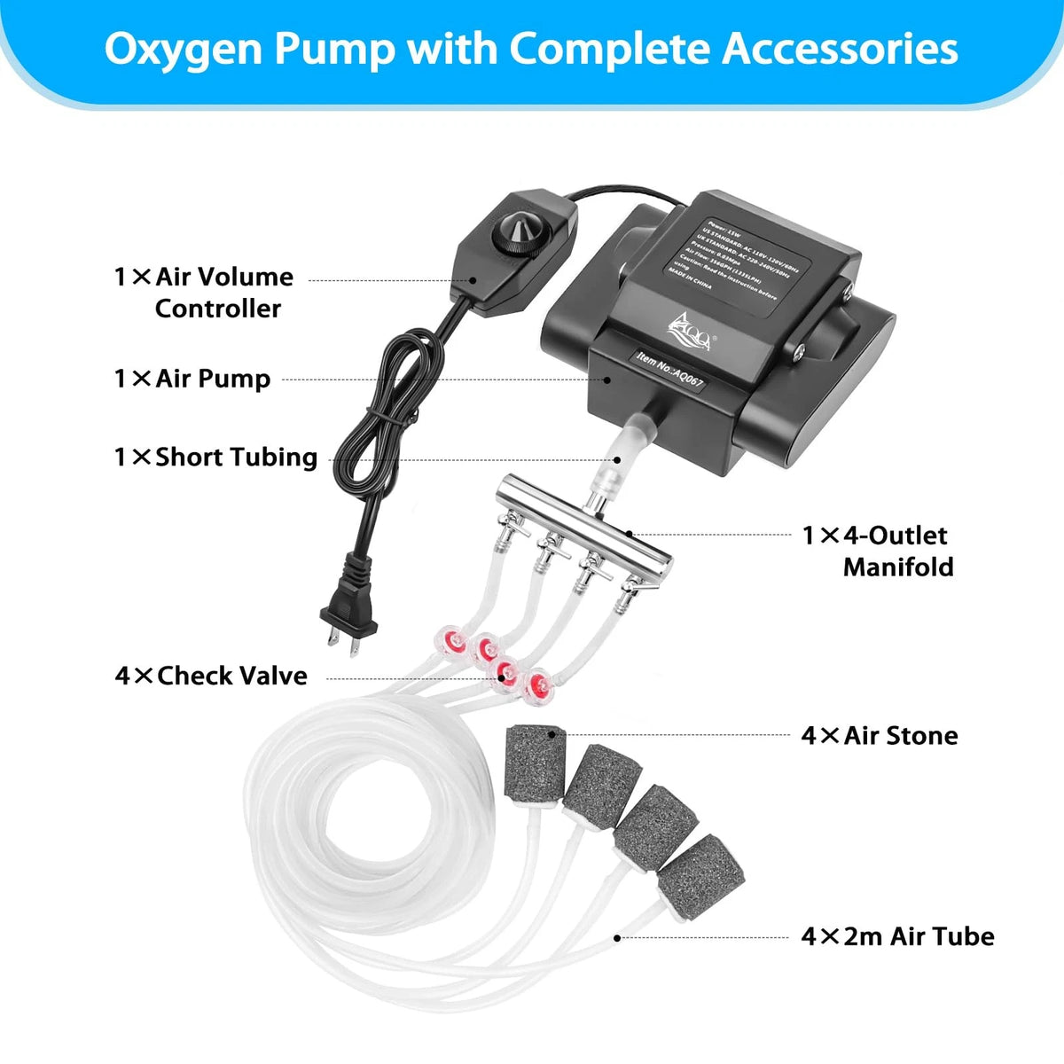 4 Outlet Air Pump for Fish Tank (600 Gal)