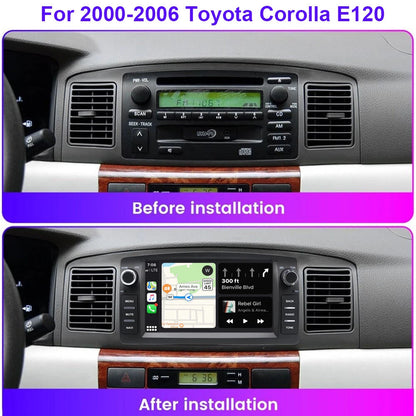 4+64G Car Stereo Radio GPS Navi for Toyota Corolla (2000–2006) Apple Carplay