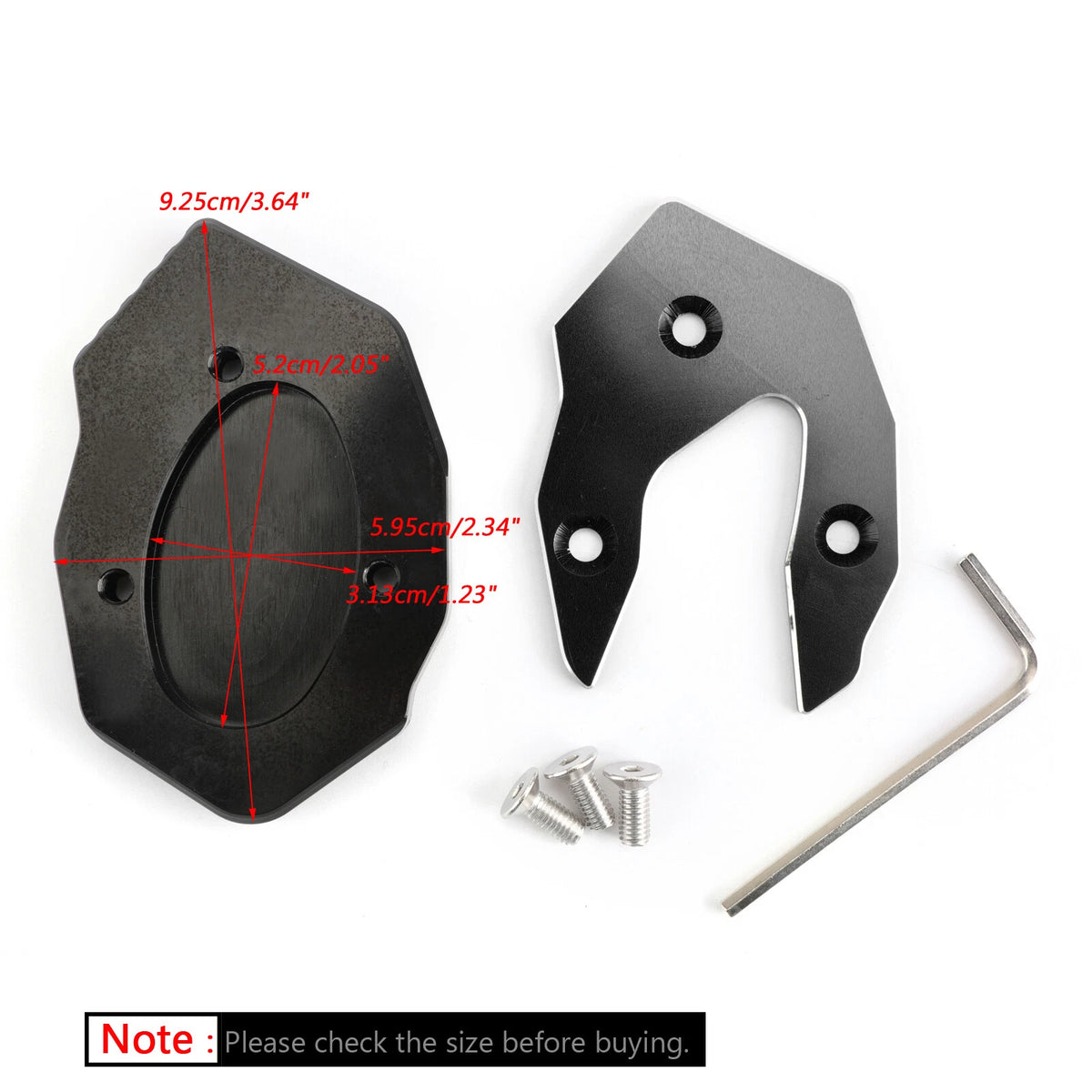 Kickstand Side Stand Extension Pad for Kawasaki Versys-X300 (2017–2018) KSP-089-Black