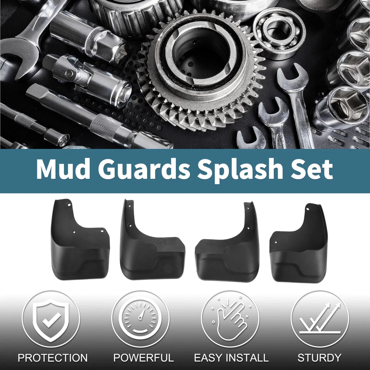 Set of 4 Mud Flaps Splash Guards for Toyota Innova AN140 (2016–2021)