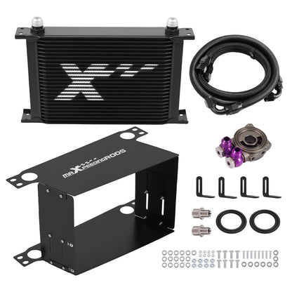 25 Row Oil Cooler for Universal Applications - 10AN Aluminum, NPT Ports