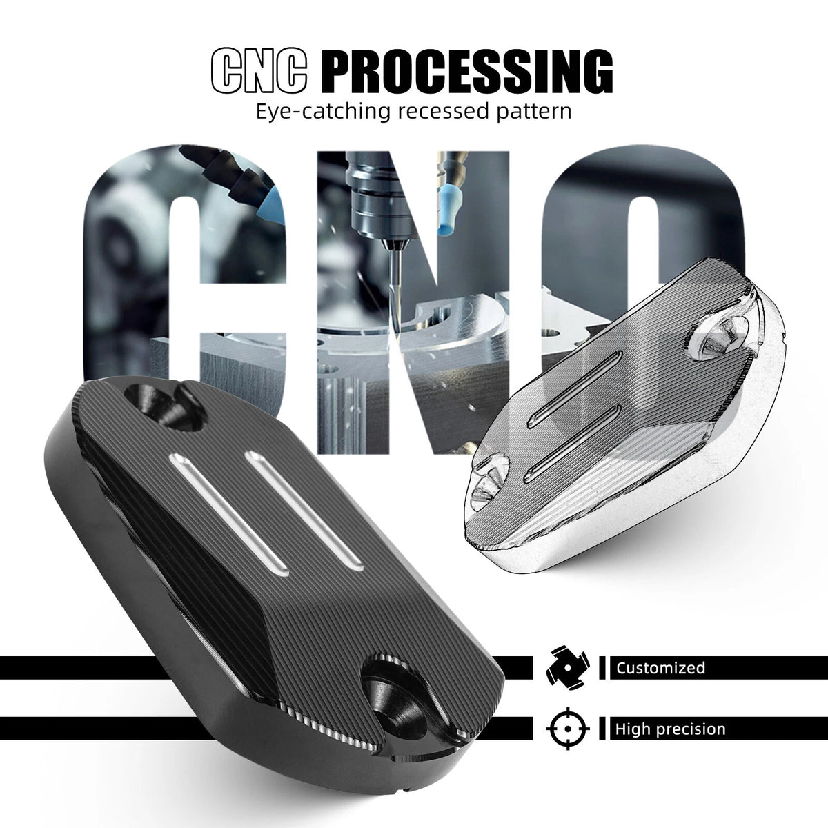 Brake Master Cylinder Fluid Reservoir Cap for Harley Iron 883 XL883N (2014–2020) 41700095
