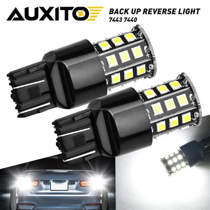 2X AUXITO 7440 7443 7444 LED Backup Reverse Light Bulbs for